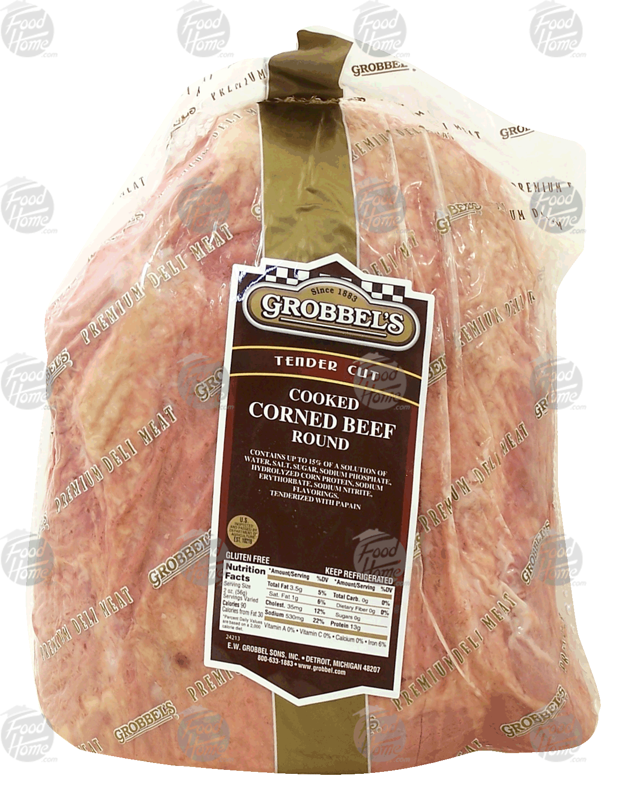 Grobbel's&nbsp;Tender Cut&nbsp;cooked corned beef round Full-Size Picture